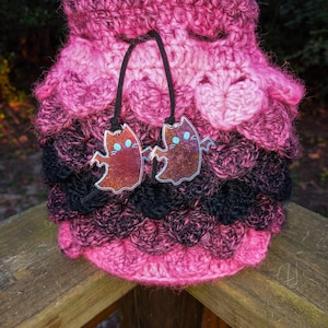 Dragon Scale Crochet Dice Bag/Pouch  DnD Drawstring Trinket Bag