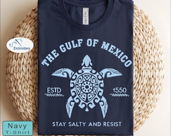 Embrodiery Gulf of Mexico Social Club Shirt,Anti Trump Comfort Colors® Tee Shirt Gift for Democrat,Fuck Trump Progressive Liberal Funny