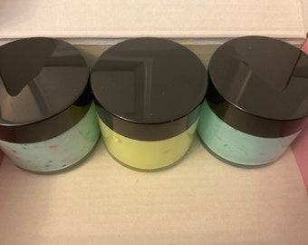 3 plain 2 OZ slime Sample Box, sample box 2, butter, glossy, foam