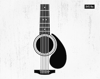 Acoustic Guitar SVG, Clipart Cut File