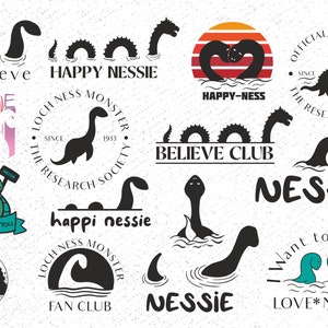 Loch Ness Monster Bundle svg, Nessie svg, Split Monogramm svg, Lochness SVG, Monster Dinosaurier, Schablone, Loch Ness Clipart, Loch Ness dxf