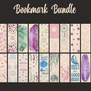 Bookmark Bundle, Bookmark SVG, Bookmark Laser Cut, Laser Cut Files, Bookmark Quote svg, Printable bookmark, Bookmark label tags, Bookmark