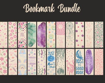 Lesezeichen SVG Bundle, Laser Cut Dateien (Digitaler Download)