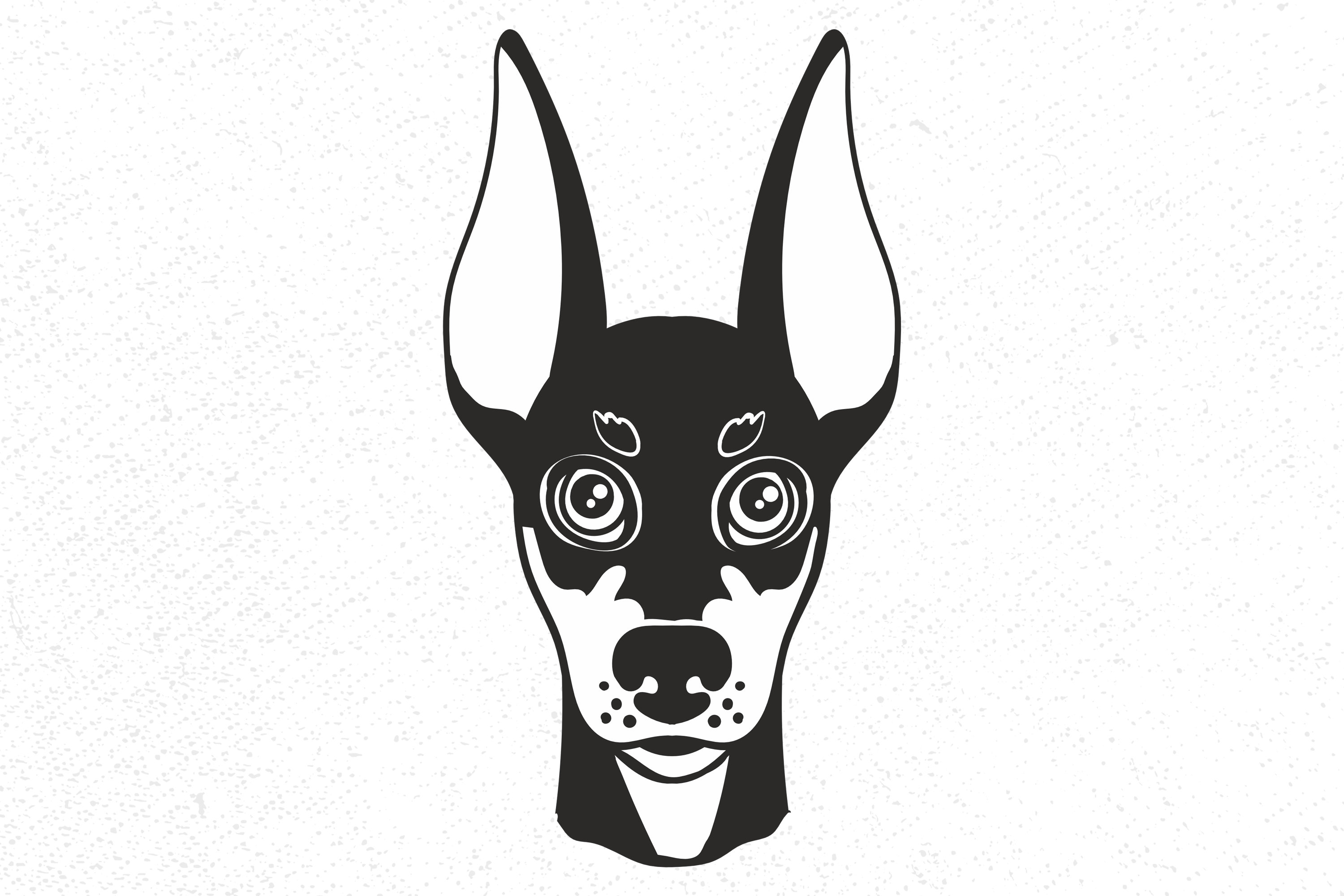 Doberman SVG, Doberman Clipart, Dog Head, Dog Breed, Dogface, Dog Head Cut File, Exclusive Dog