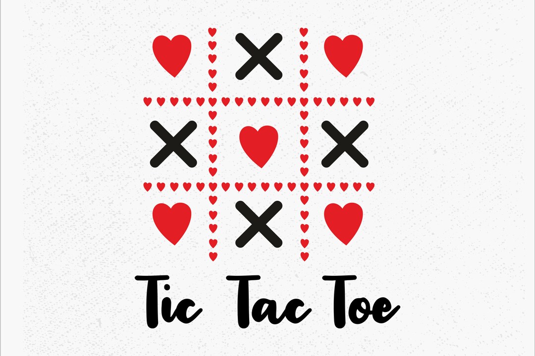 Tic Tac Toe Grid Svg, Tic Tac Toe Board Game Svg, Valentine TIC TAC TOE Svg, Valentine’s Day