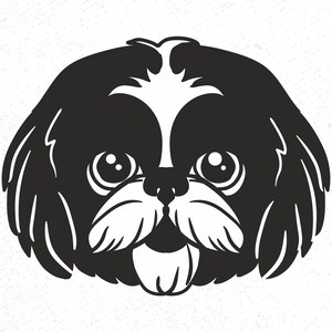 Malteser SVG, Malteser Clipart, Hundekopf, Hunderasse SVG, Hundegesicht, Hundekopf Schnittdatei, exklusiver Hund, Vektordateien, Hundekopf
