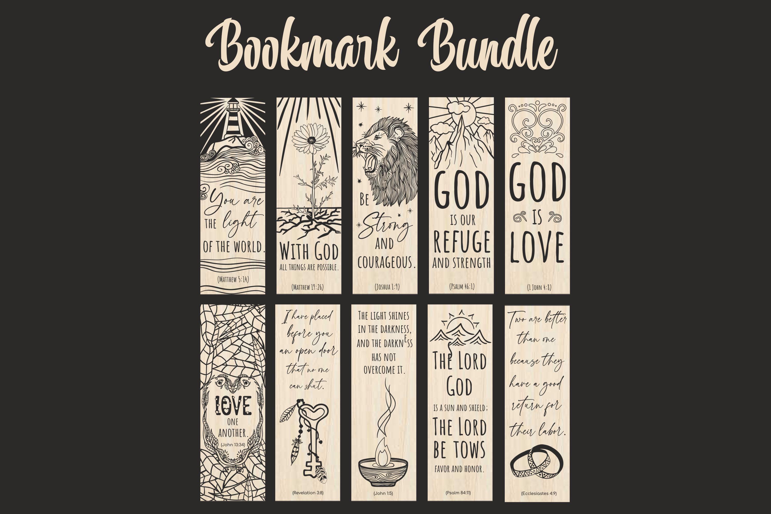 Bible Bookmarks Bundle, Christian Bookmarks Bundle, Coloring Bible ...