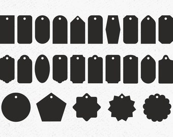 Paquete SVG de etiquetas de regalo, plantillas de etiquetas personalizadas (descarga digital)