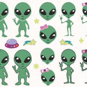 Alien Svg Bundle, Space Svg, Alien Svg, Spaceship Svg, Aliens Svg, Outer Space Svg, Cute Alien Svg, Alien Sticker, Alien Shirt