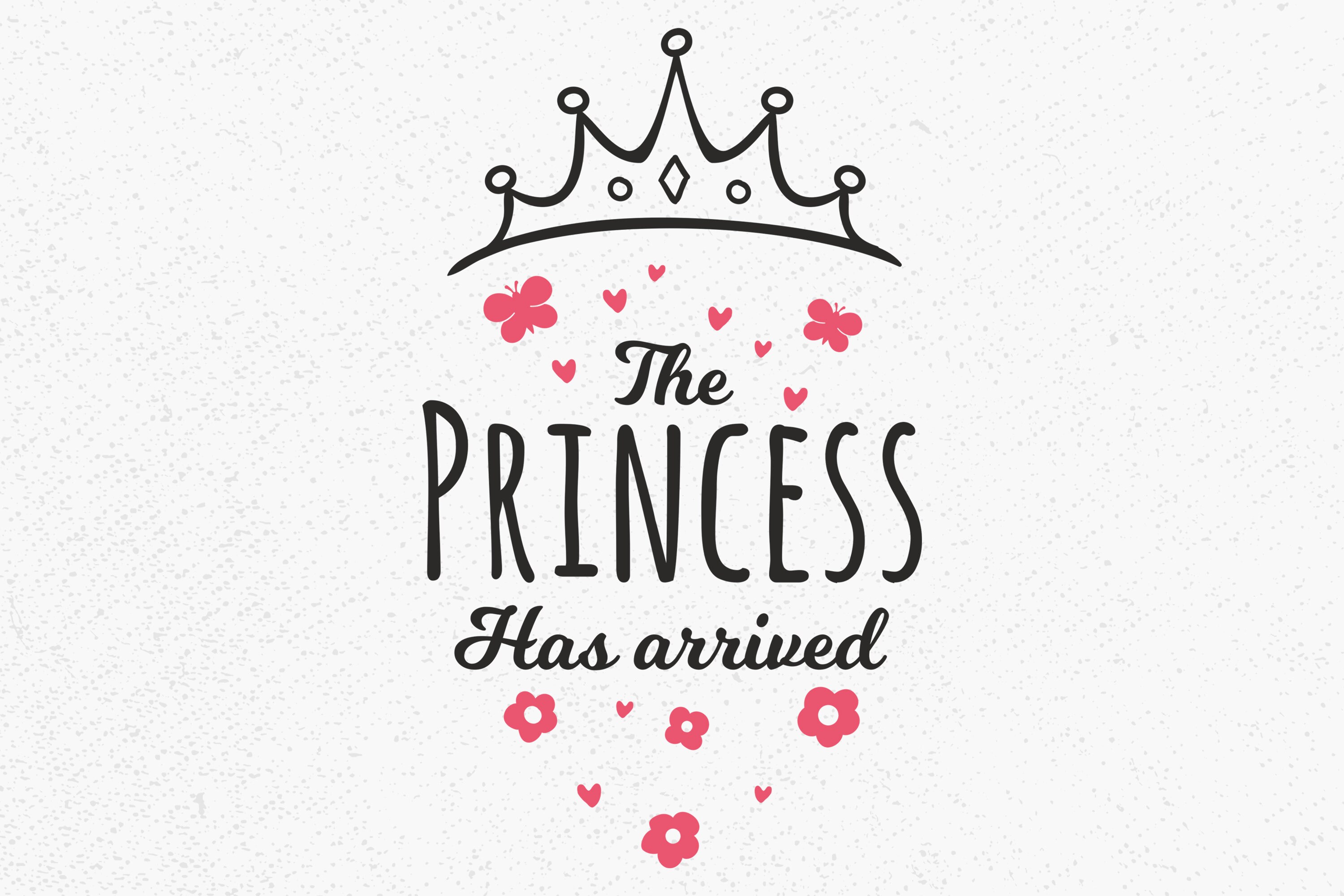 The Princess Has Arrived SVG Bundle, Baby Girl Onesie, Announcement ...