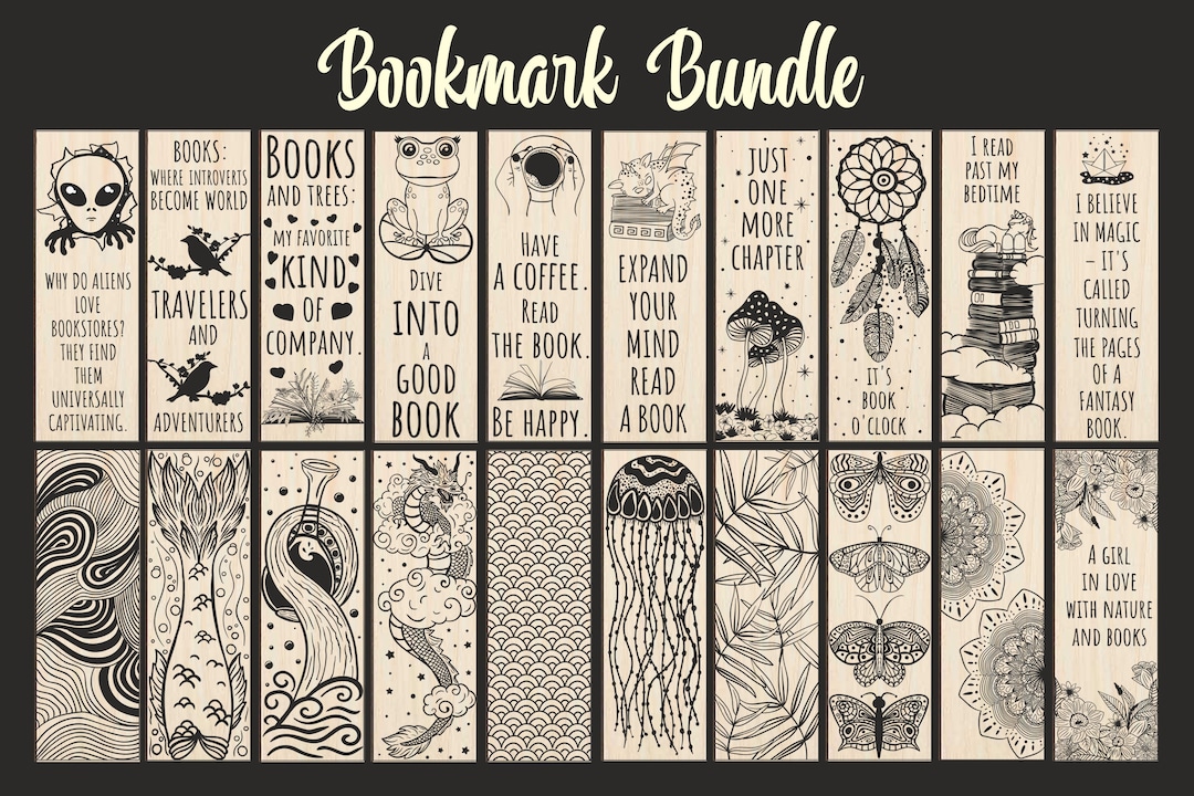 Quote Bookmark Bundle, SVG Laser Cut Files (digital Download) - Etsy
