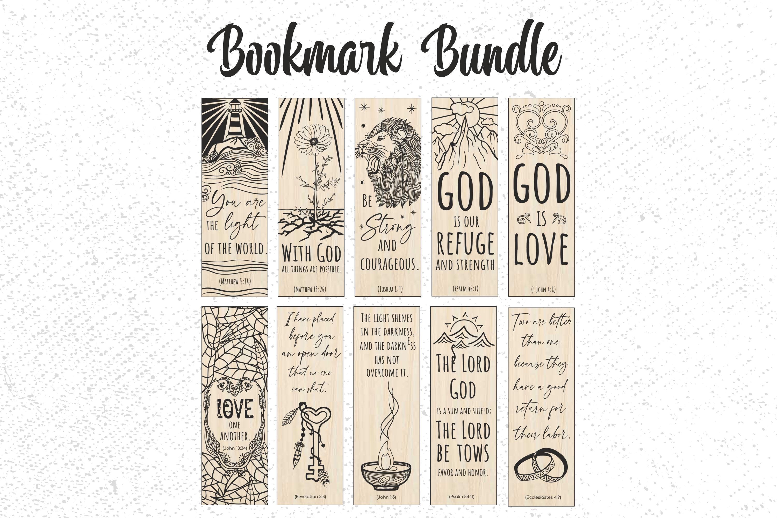 Bible Bookmarks Bundle, Christian Bookmarks Bundle, Coloring Bible ...