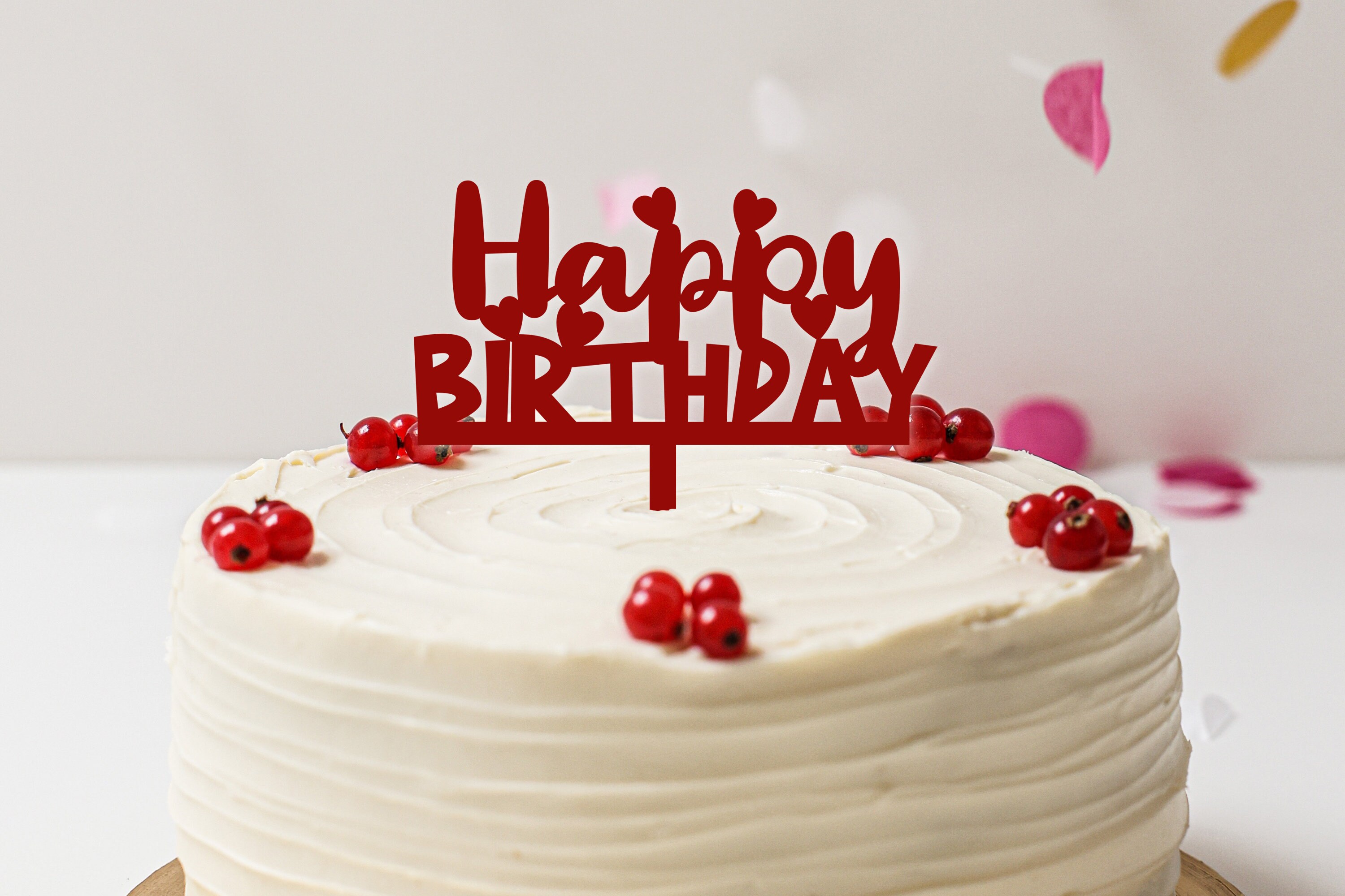 Birthday Cake Topper SVG, Birthday Cake Topper, Happy Birthday Cake SVG