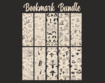 Lesezeichen SVG Bundle, Laser Cut Dateien (Digitaler Download)