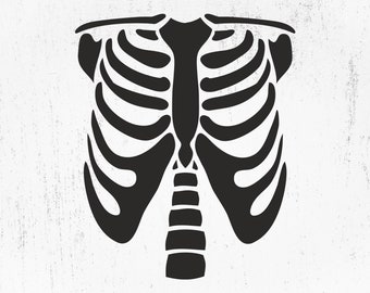 Skeleton Torso SVG, Halloween Cut File (Digital Download)