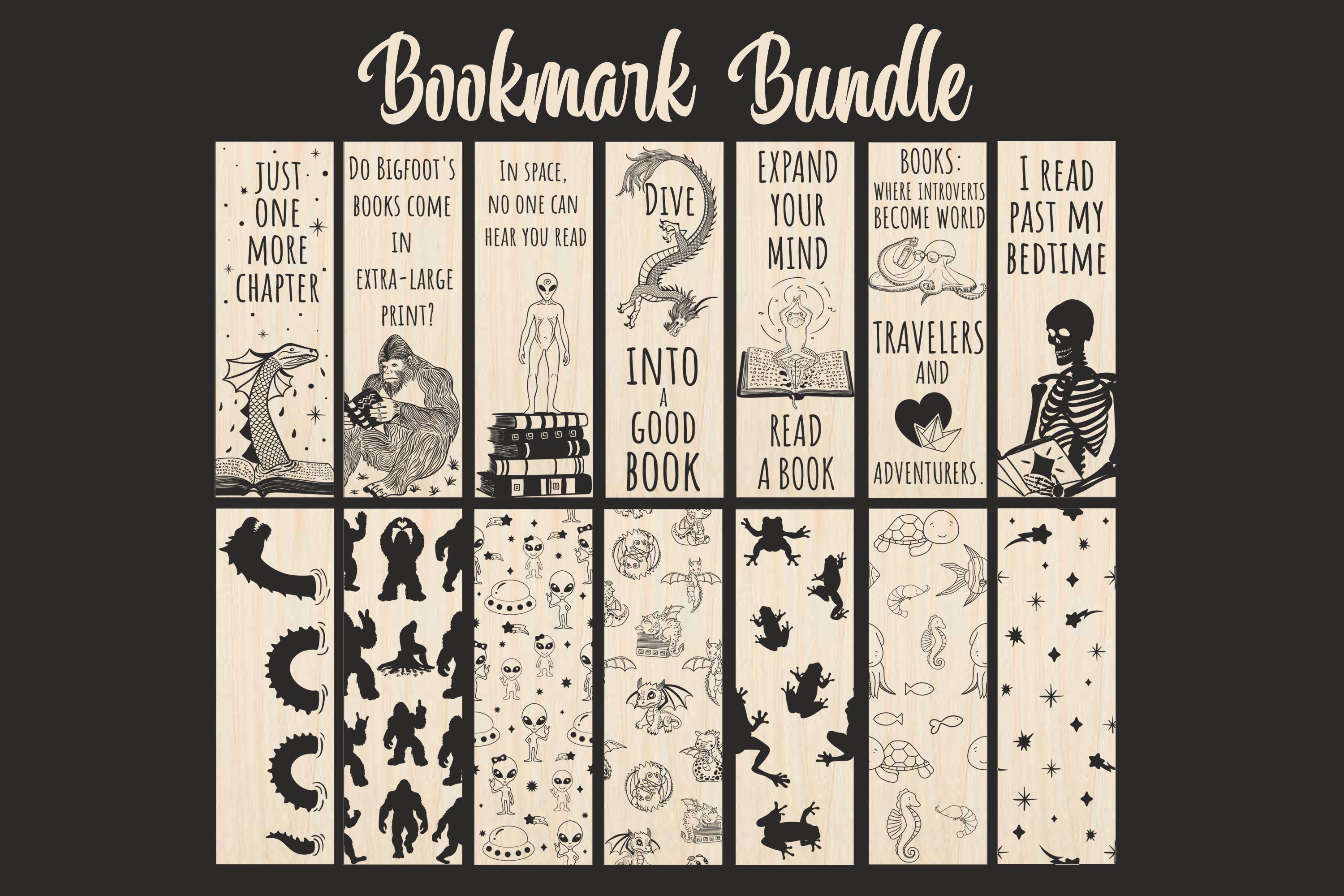Lesezeichen Bundle, Lesezeichen SVG, Lesezeichen Laser Cut, Laser Cut-Dateien, Lesezeichen Zitat svg, Druckbares Lesezeichen, Lesezeichen Label Tags, Lesezeichen