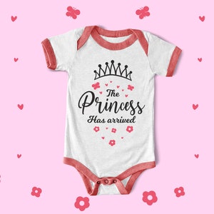 The Princess Has Arrived SVG Bundle, Baby Girl Onesie, Announcement ...