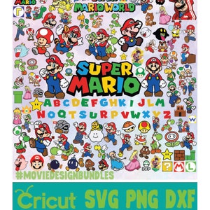 Mario SVG, bundle, Mario font, Mario Clipart, Mario SVG, Mario Kart svg, Instant Download, Gifts for him, gifts for her, DIY