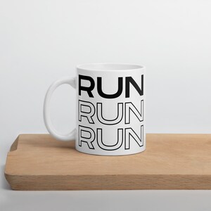RUN RUN RUN Mug | Runner Mug | Runner Gift | Running Mug