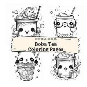 Boba Tea Coloring Pages