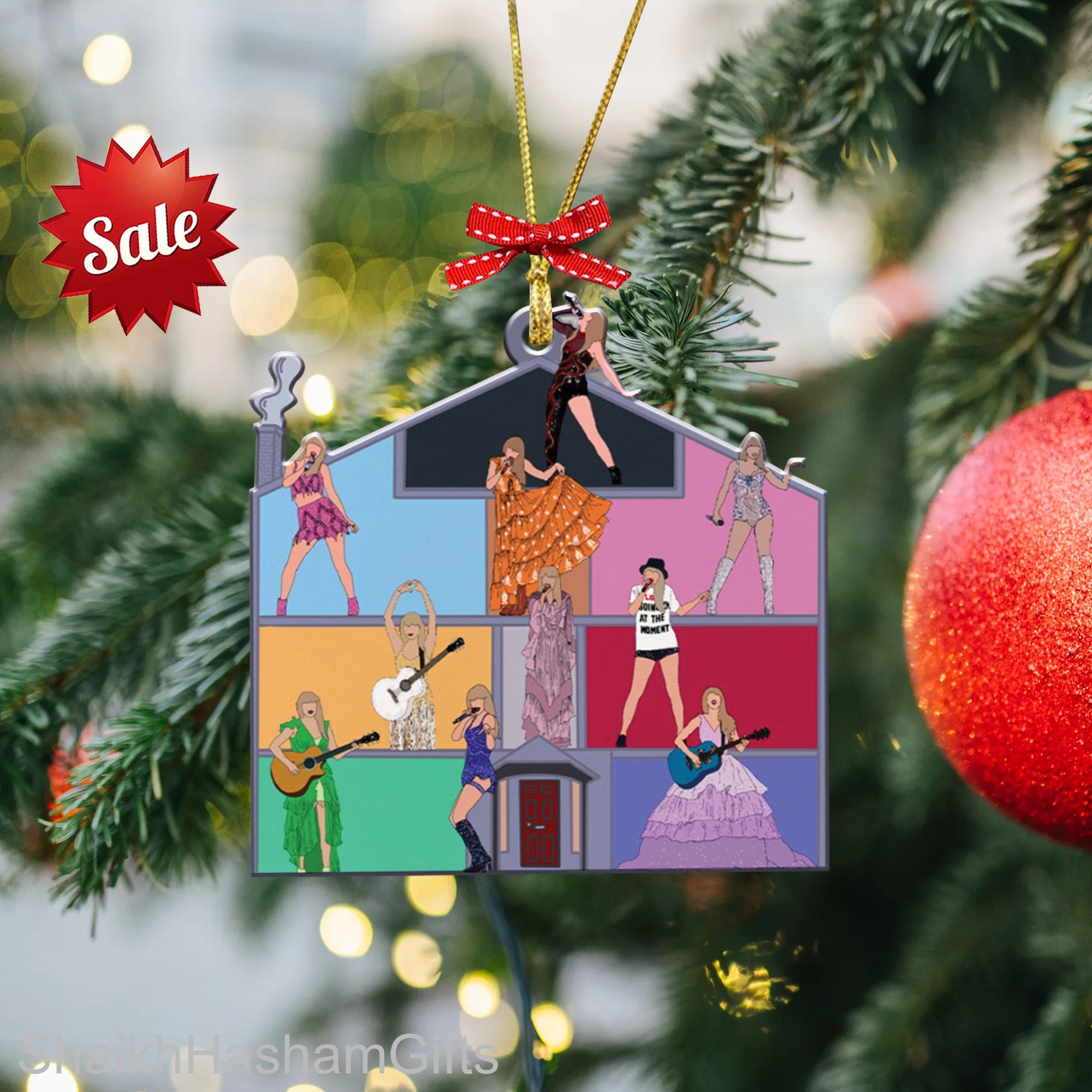 Taylor Swift Ornament Merry Swiftmas The Eras Tour Sold By Greg