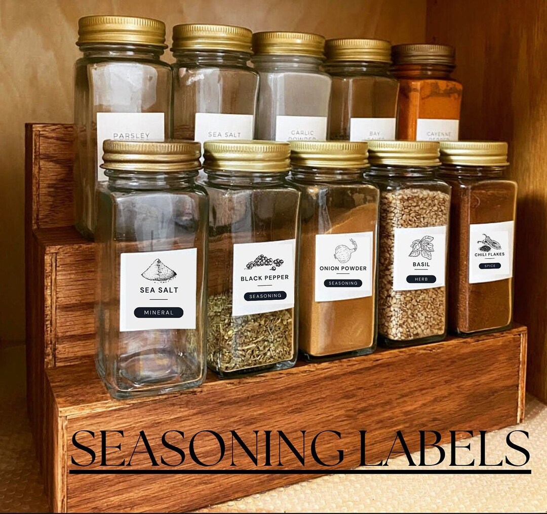 Printable Seasoning Labels Digital Pdf Organizer Etsy