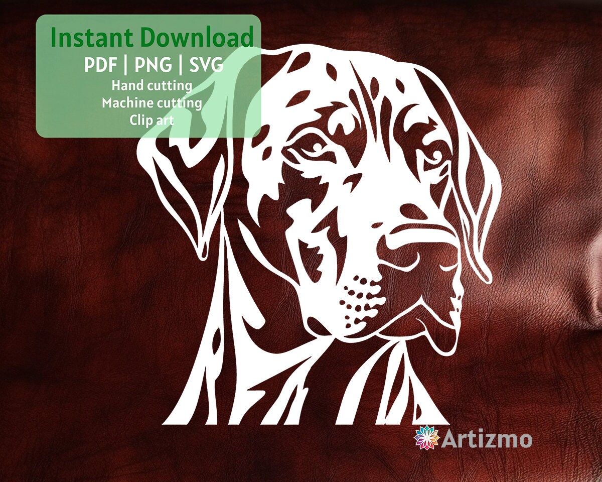 Great Dane Template |  PDF and PNG for Hand cutting | SVG for Machine Cut with Cricut and Silhouette | Instant Download