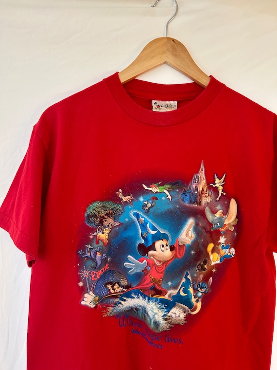 Vintage Disney Red Fantasia Tee - Etsy