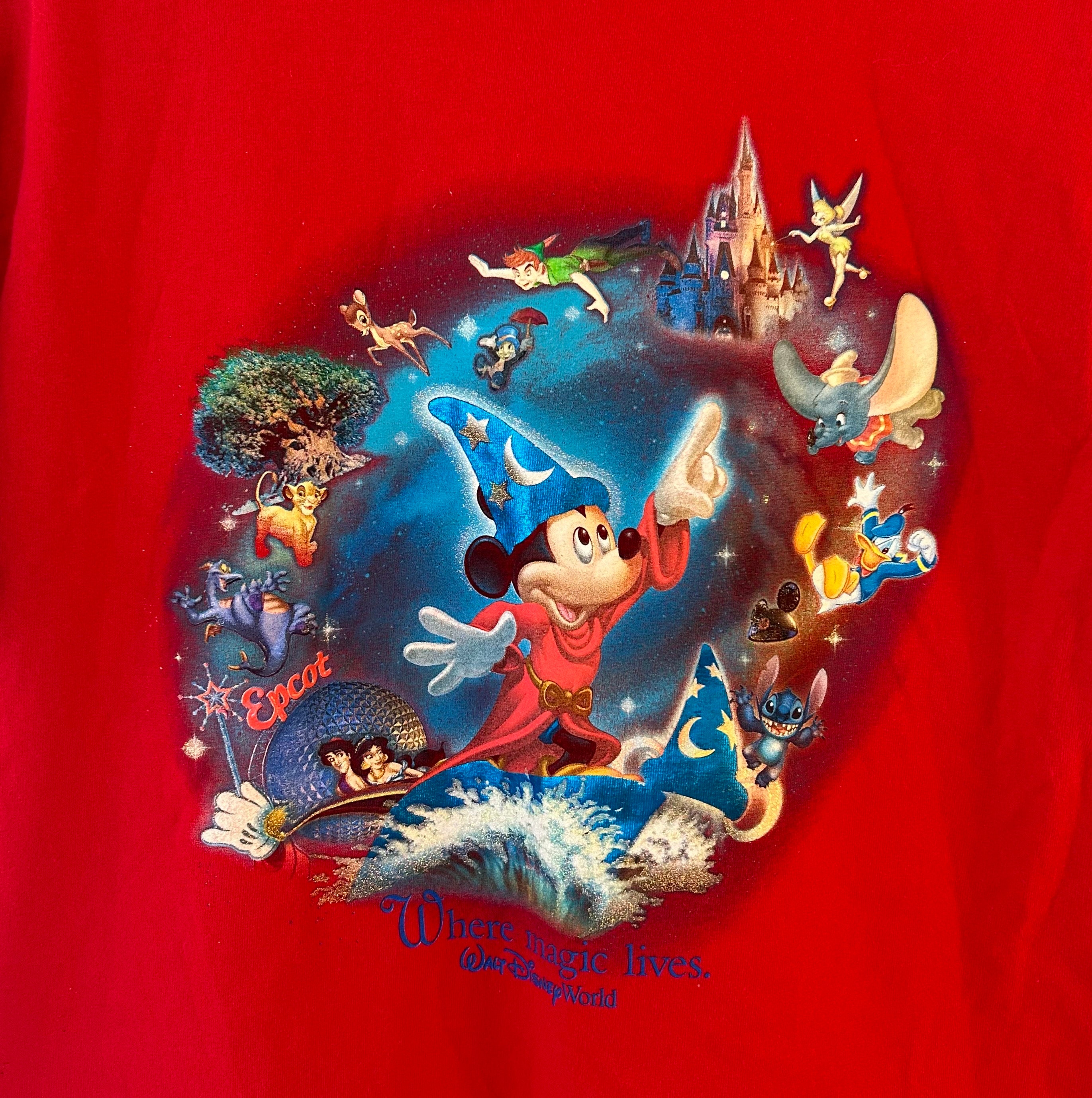 Vintage Disney Red Fantasia Tee - Etsy