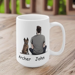 Dog Dad Mug| Personalized Dog Mug| Unique Coffee mug| Father&#39;s Day Gift Custom Dog Dad Mug| Personalized Pet Gift| Customizable Pet Gift