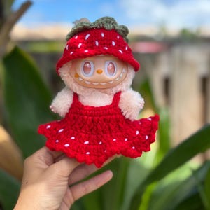 Schattige Labubu-kleding, Labubu Strawberry-outfit