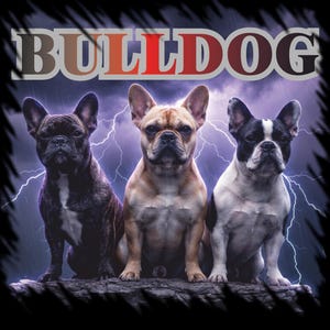 Bulldog Trio T-Shirt | French Bulldog Graphic Tee, Dog Lover Top