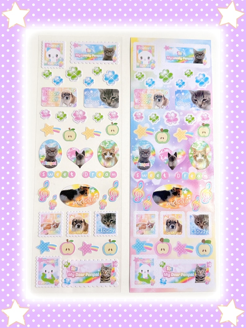 Penpal Stickers - Heisei Retro Inspired stickersheet | Cute, Stamps , Penpal , Cute, Japanese stickers | bild 3
