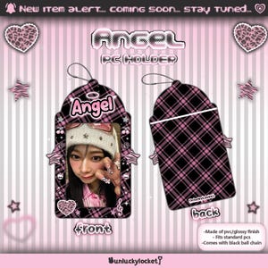 y2k pc holder - kpop photocard holder | pink | cute