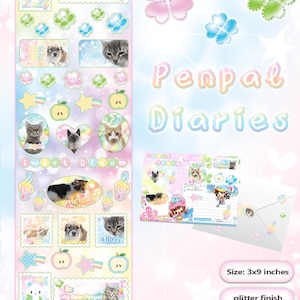 Penpal Stickers - Heisei Retro Inspired stickersheet | Cute, Stamps , Penpal , Cute, Japanese stickers | bild 2