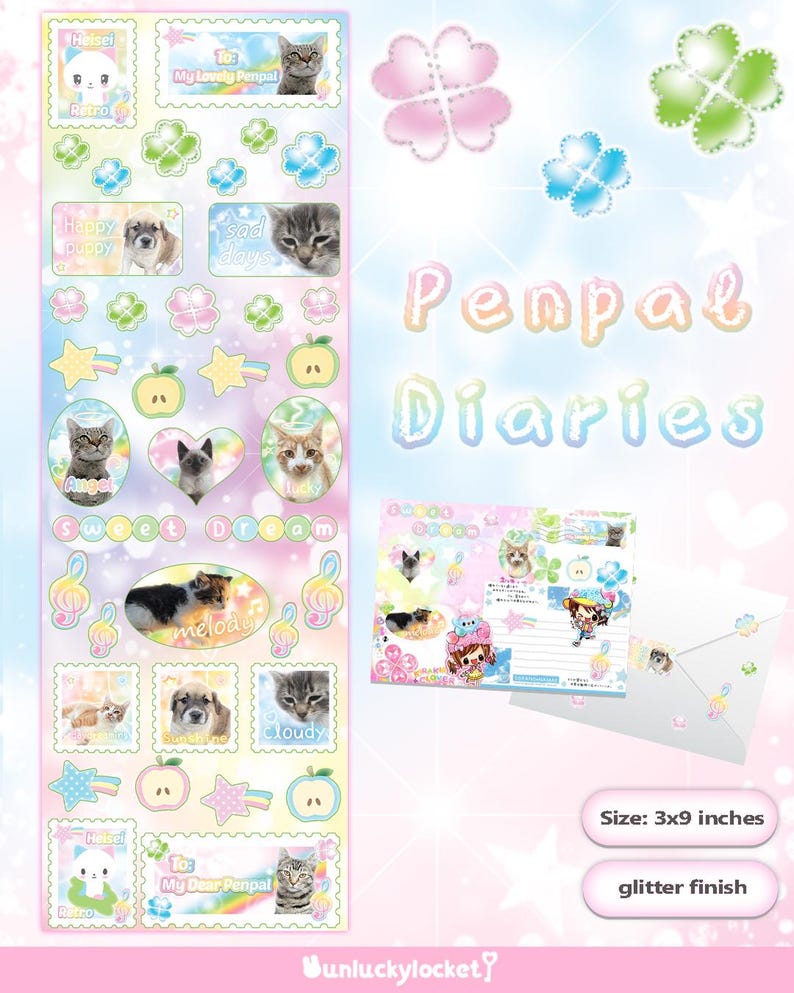 Penpal Stickers - Heisei Retro Inspired stickersheet | Cute, Stamps , Penpal , Cute, Japanese stickers | bild 2