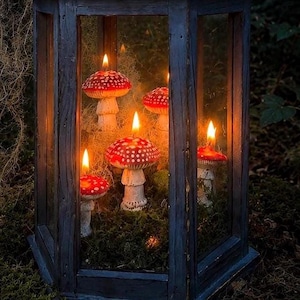 Handmade Candle/ Mushroom Candle/ Beeswax Candle/ Fairy Candle