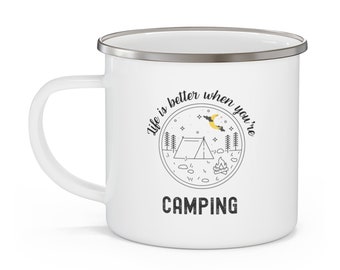 Enamel Camping Mug | Life is better when you're camping