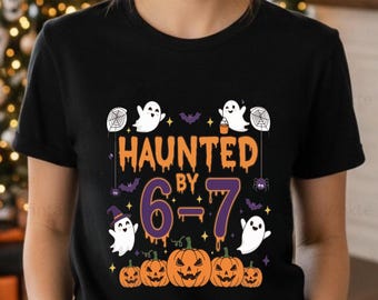Verfolgt von 6-7 Halloween Mathelehrer PNG | Lustiges Ghost Spooky Spinnennetz Design | Digitaler Download für Lehrer, Schüler & Klassenzimmer Dekor