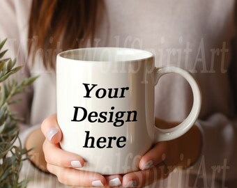 Mug Mockup Coffee Cup Template 11 oz Coffee Mug Product Mock Up Winter Mock ups Mug Being Held In Hands