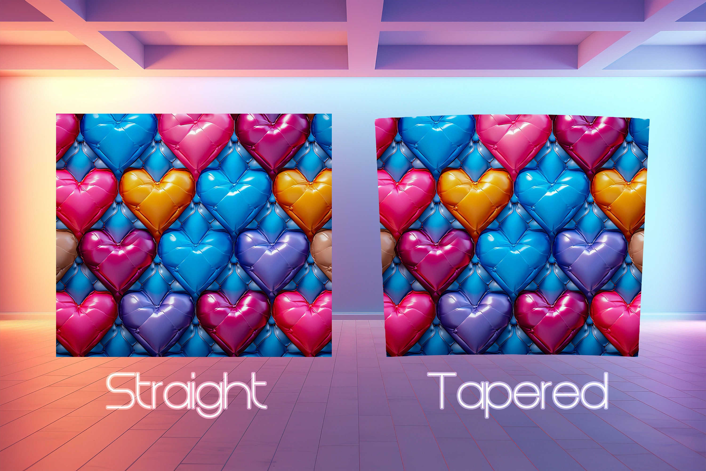 3d Inflated Heart Tumbler Wrap Design,digital Download, PNG Design ...