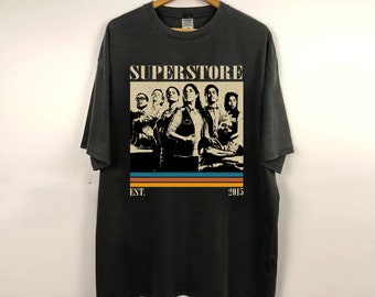 T-shirt Superstore, chemise Superstore, t-shirts Superstore, film vintage, chemise unisexe, sweat-shirt ras du cou, chemise tendance, t-shirts pour couples