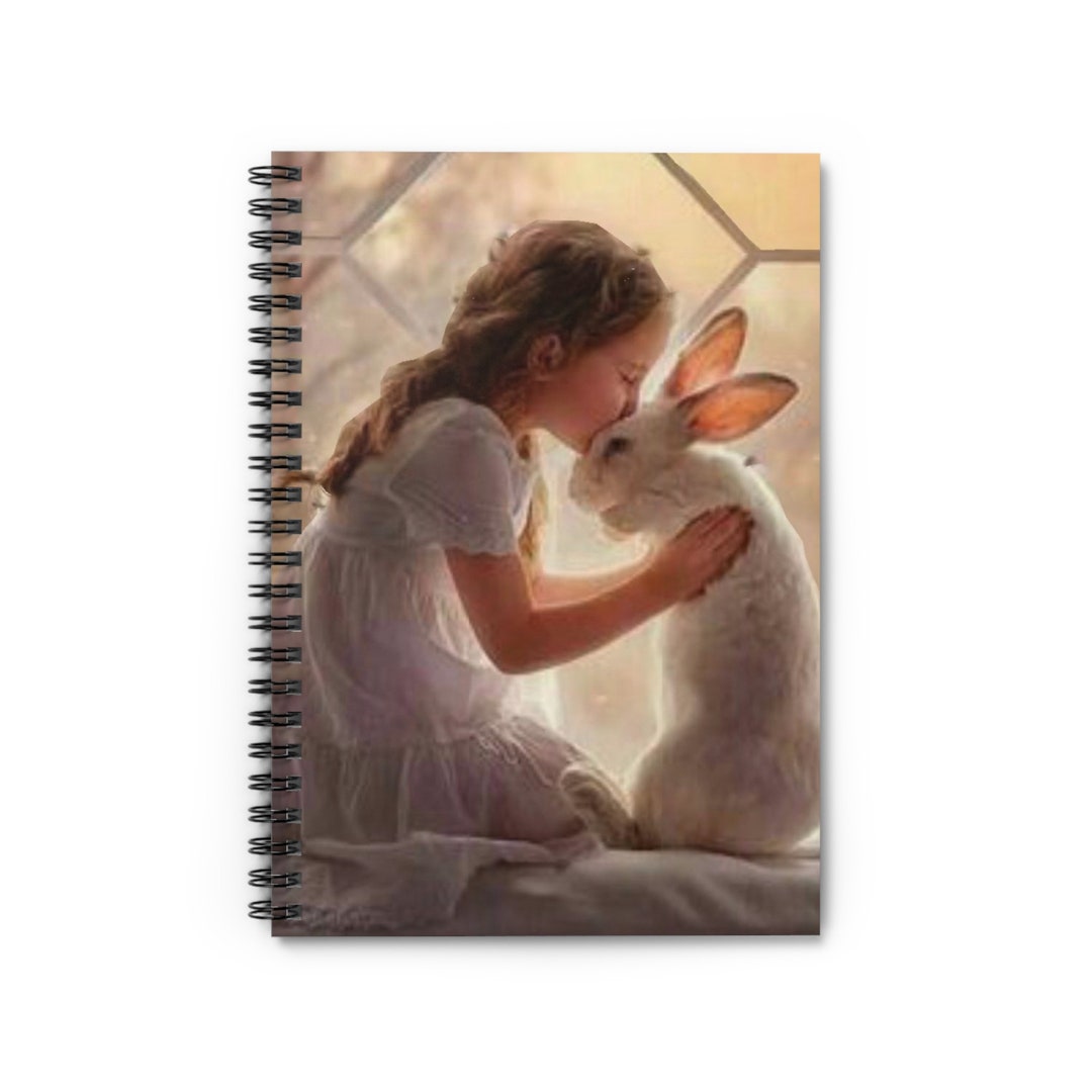 Rabbit Spiral Notebook - Ruled Lines - Etsy