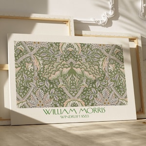 Stampa su tela di William Morris Windrush, decorazione da parete con arte floreale botanica vintage