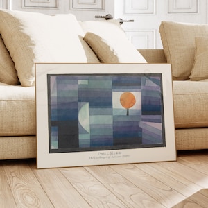 Paul Klee Bauhaus Print, The Harbinger of Autumn 1922, Abstract Pastel Geometric Art PRINTED on Luxury Paper