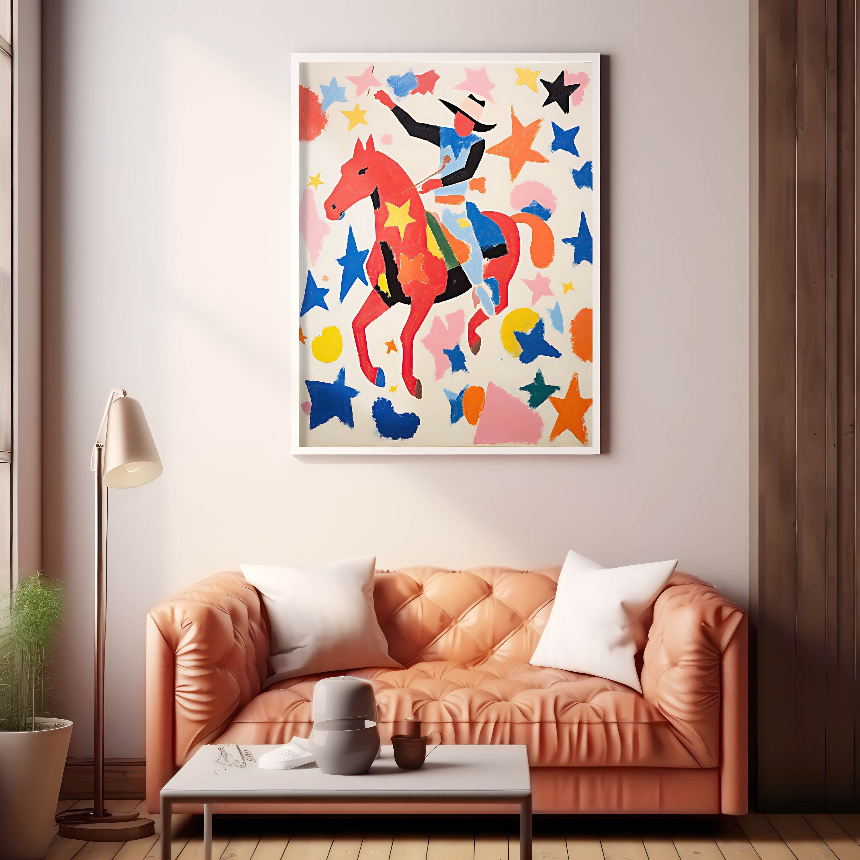 Rodeo Poster Mid Century Modern Matisse Nursery Boy Print PRINTED on Premium Paper