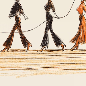 Line Dancing Cowgirls Art Print – Western Wall Art, Boho Cowgirl Decor image 13