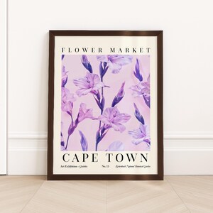 Cape Town Flower Market Poster Floral Print Gladiolus Wall Art PRINTED on Luxury Paper immagine 10