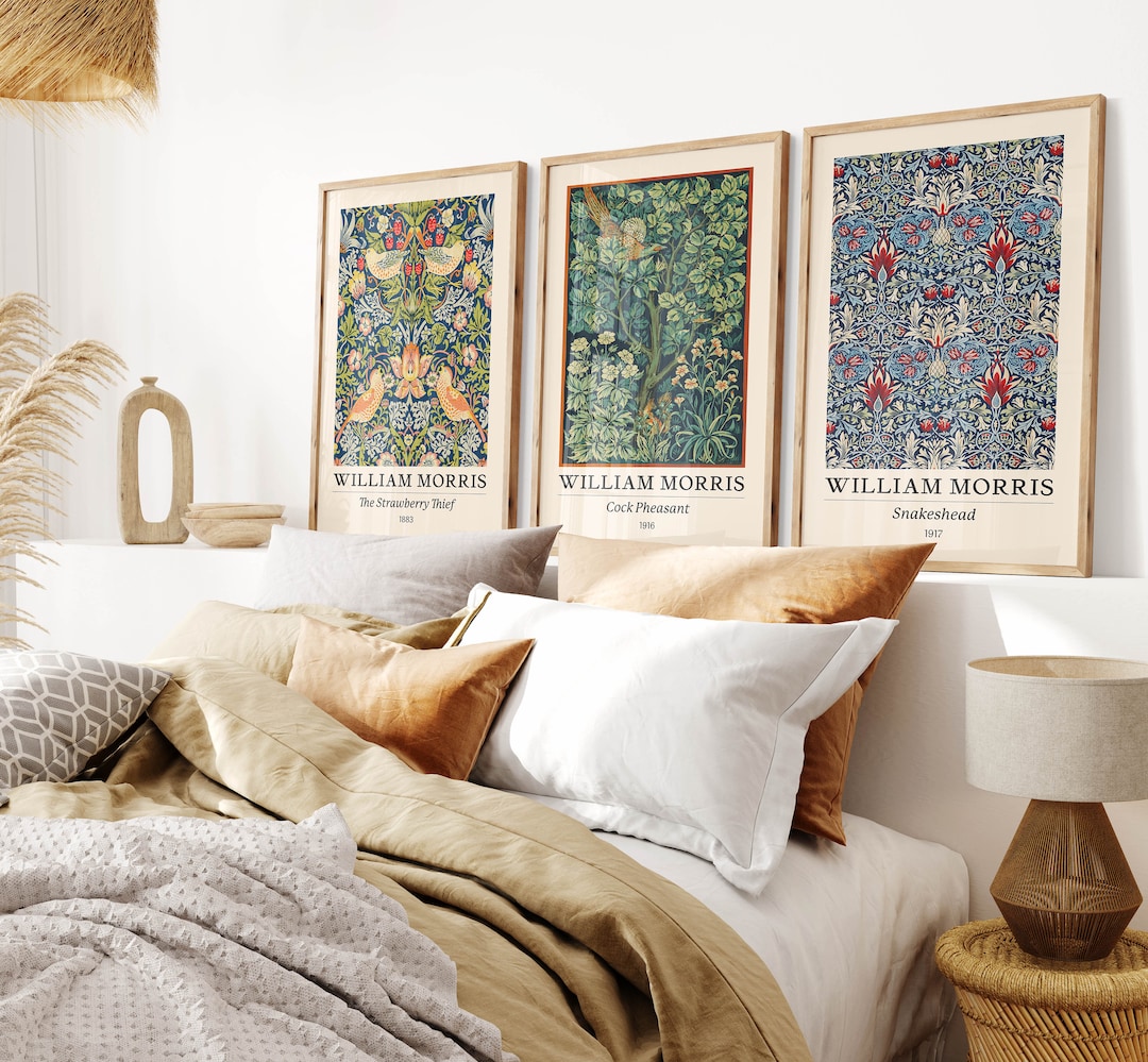Set of 3 Vintage William Morris Prints Flower Wall Art Botanical ...
