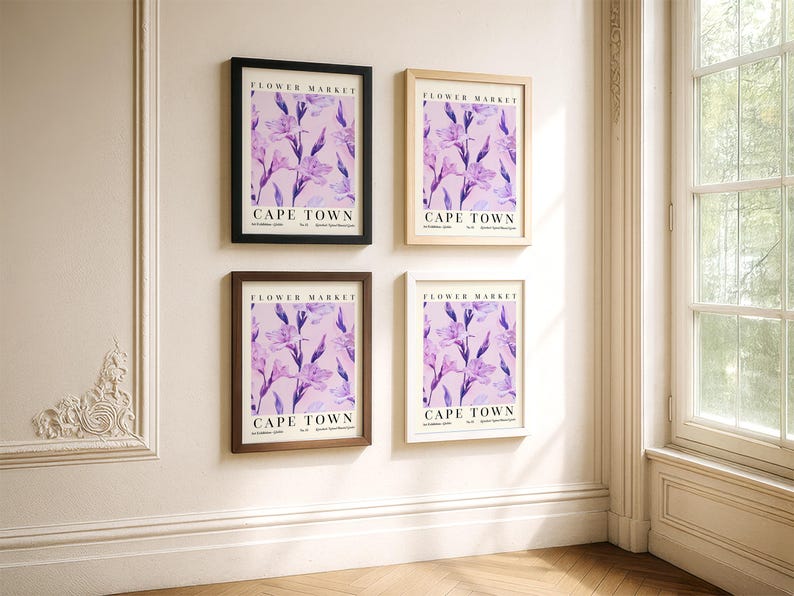 Cape Town Flower Market Poster Floral Print Gladiolus Wall Art PRINTED on Luxury Paper immagine 7